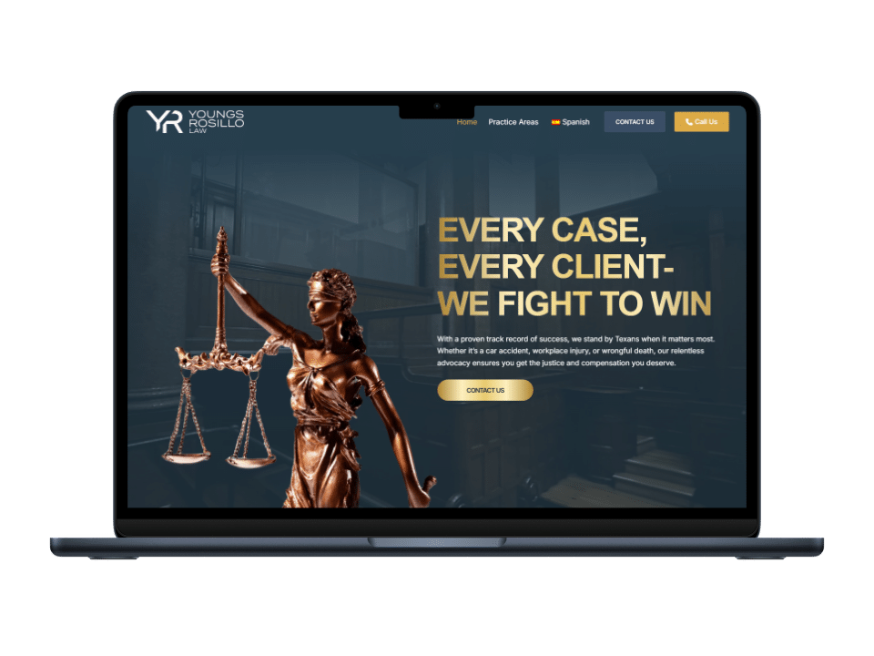 Ejemplo de diseño web profesional en Monterrey por Edson Rosales, página de despacho legal responsive